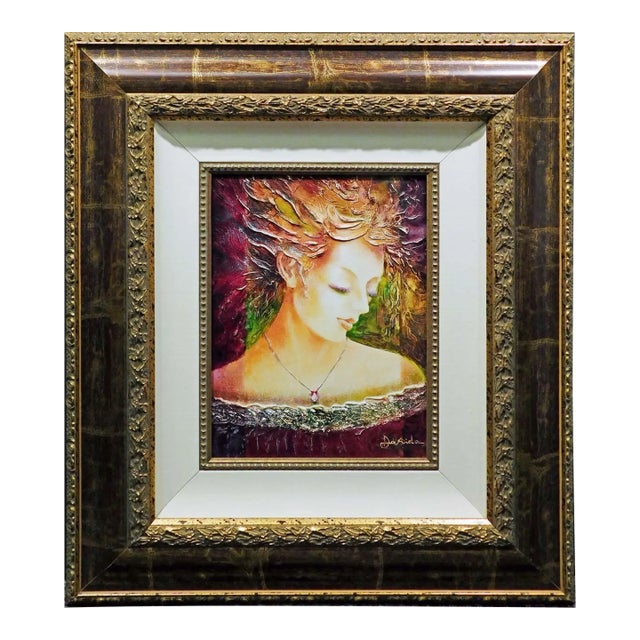 Alexandru Darida Original Painting "Melan Choly" Hand Signed Framed For Sale