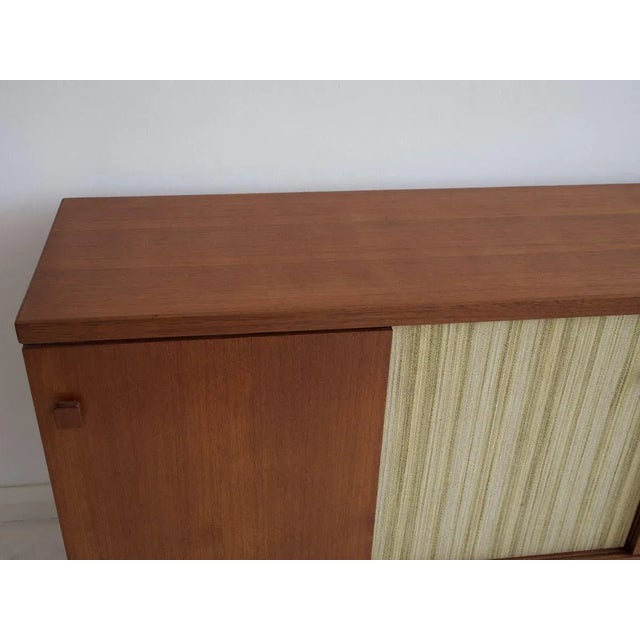 Metal Teak Sideboard with Fabric and Brass Details by Ilmari Tapiovaara for La Permanente Mobili Cantù, 1960s For Sale - Image 7 of 15