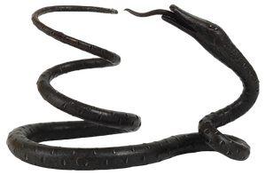 Austrian Snake Sculpture in Hand Forged Iron in the style of Edgar Brandt, 1920s