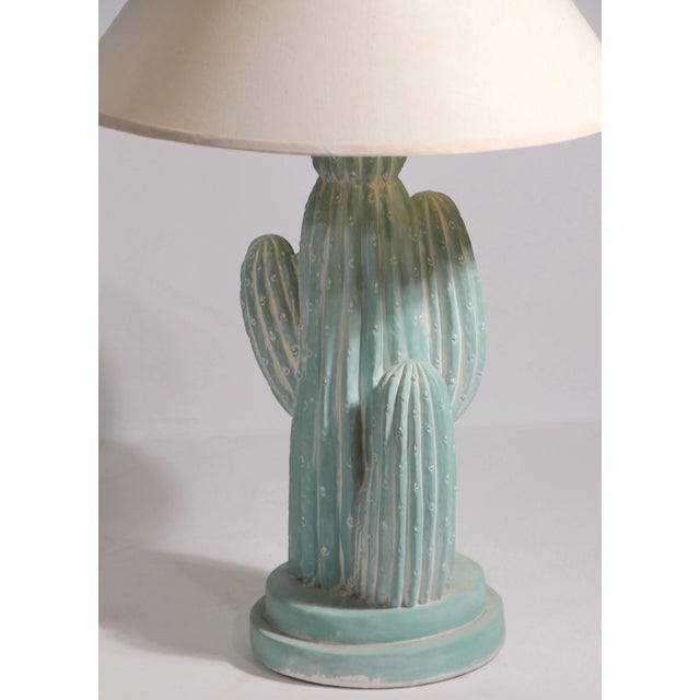 Mid Century Cast Plaster Cactus Table Lamps by Bon Art - A Pair For Sale - Image 4 of 12