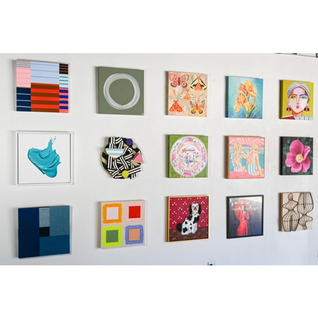 Dimensional wooden sculpture featuring both shiny and matte finish with bold colors. This wall piece has Angela's...