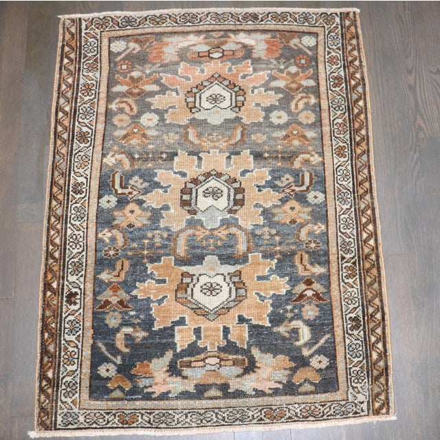 Square Mini Antique Malayer Rug For Sale In New York - Image 6 of 6