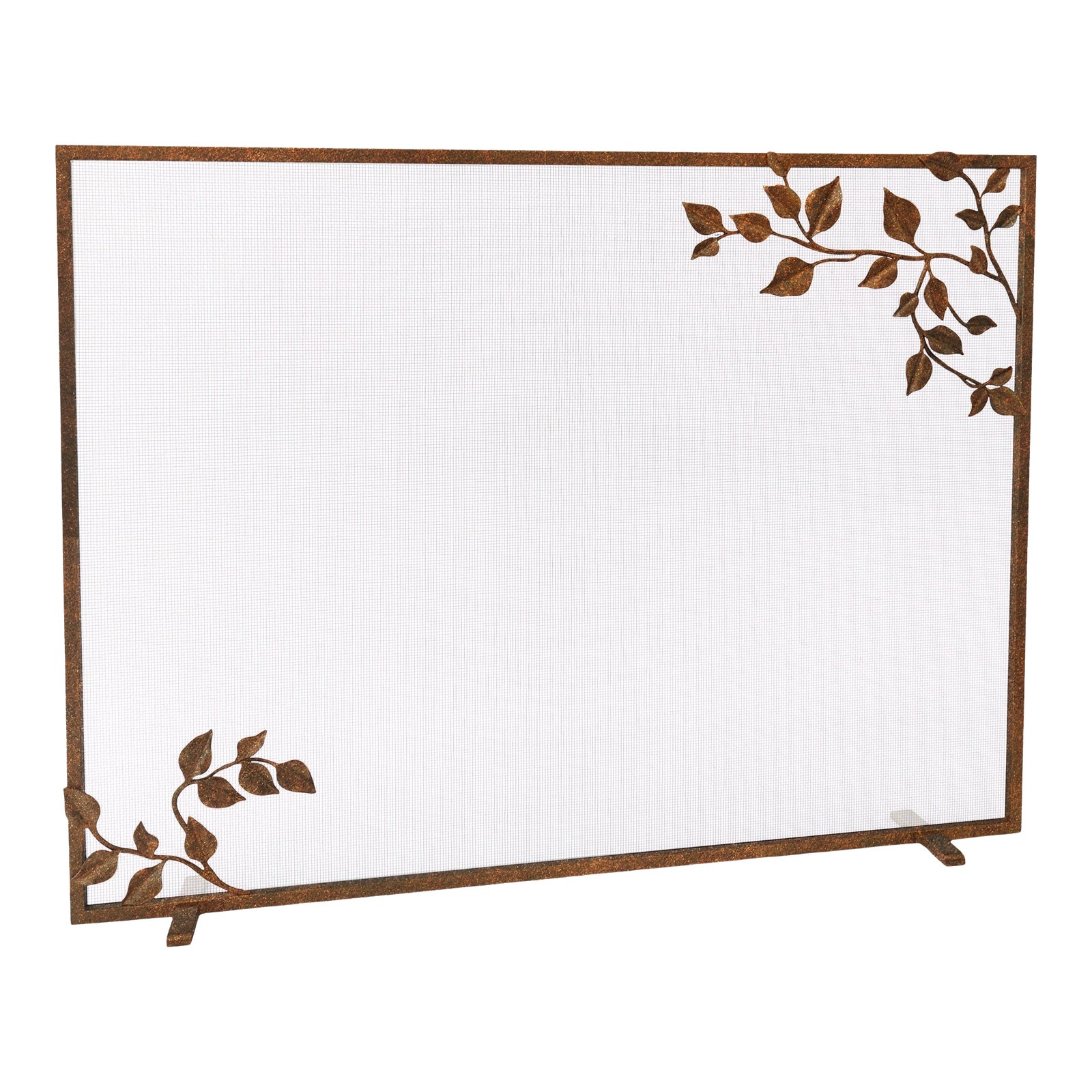 Tobacco Graceful Leaves Fireplace Screen | Chairish