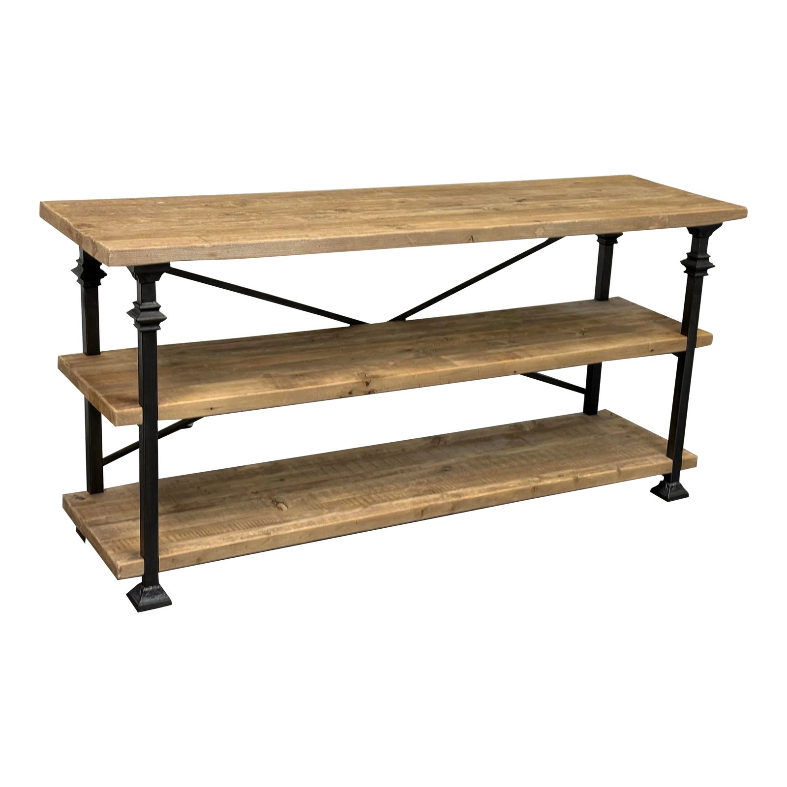 Restoration Hardware Rustic European Salvage Low Bakers Rack | Chairish