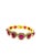 Late 20th Century Bochic “Capri” Vintage Natural Ruby & Diamond Bracelet Set In 18K & Silver For Sale - Image 5 of 12