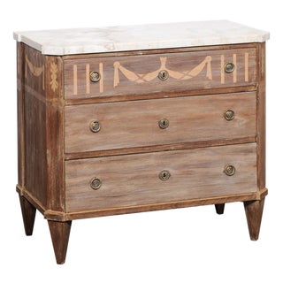 19th Century Swedish Chest with Taj Mahal Quartz Top For Sale