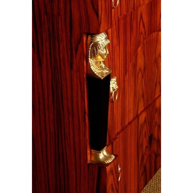 20th Century Empire Caryatide Tulip Veneer Commode For Sale - Image 6 of 9