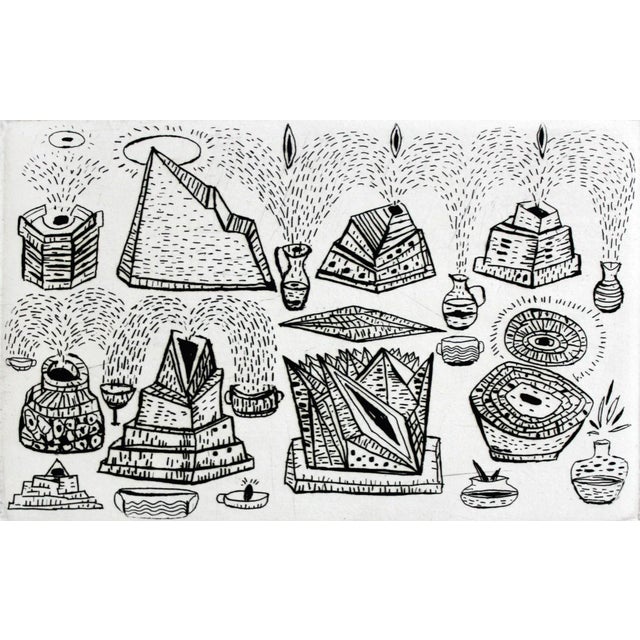 Paper Jerzy Dmitruk, Sources of Eternal Beginning Landscape of Harvest, 2014, Etching & Paper For Sale - Image 7 of 7