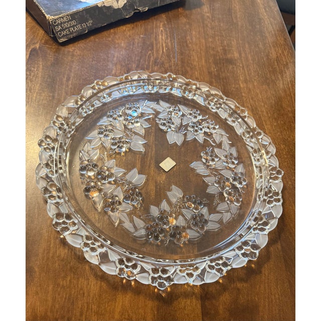 Mikasa Walther Carmen Crystal Cake Plate For Sale - Image 12 of 12