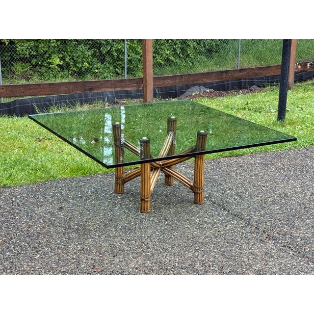 Vintage 1970s McGuire Style Bamboo Organic Coffee Table For Sale In Seattle - Image 6 of 8