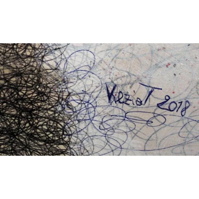 The Overlapping of Illusions and Darkness is a beautiful painting realized by the Italian artist KEZIAT in 2018. Pen on...