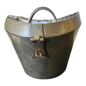 Charming Brass Mottahedah Small Hat Box Form Keepsake Box