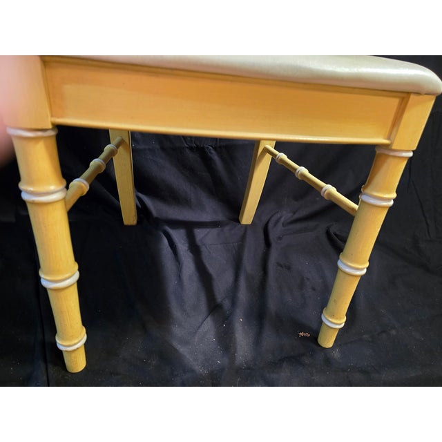 Thomasville Allegro Mid-Century Modern Faux Bamboo Corner Desk Set With Chair For Sale - Image 15 of 17