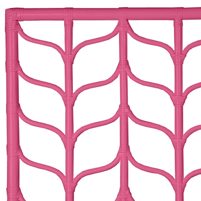 David Francis Ivy Standard Bed Twin, Hot Pink For Sale - Image 4 of 7