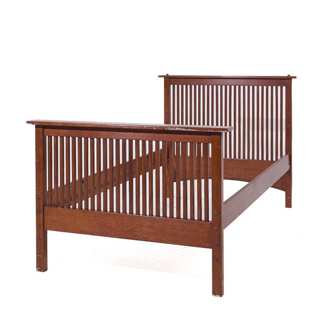 Stickley Stickley Mission Oak Twin Bed For Sale - Image 4 of 9