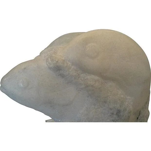 Marble Fish Sculpture by Signed JBA For Sale - Image 5 of 7