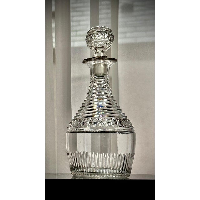 English Georgian Cut Glass Decanter with Cut Glass Stopper, 1800-1835 For Sale - Image 17 of 18