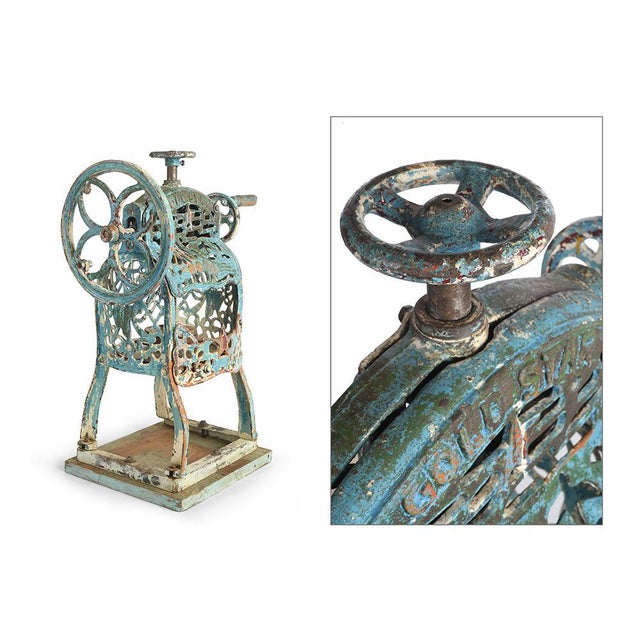 Machine used to crush Gold Star ice cream. This piece is designed in the style of the selected designer and/or manufacturer