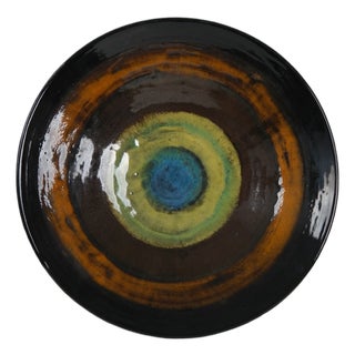 Vintage Ceramic Wall Plate, 1960s For Sale