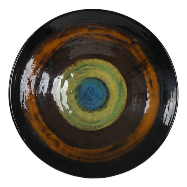 Vintage Ceramic Wall Plate, 1960s For Sale