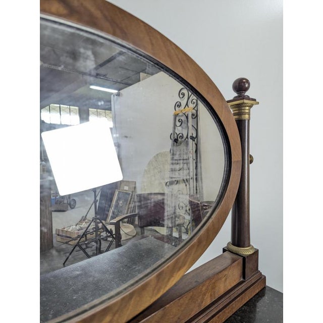 Empire Style Dressing Table in Flamed Mahogany For Sale - Image 11 of 14