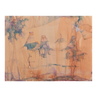 'Philippines Landscape' by Romeo Tabuena, 1953, Paris, Académie Chaumière, New York Art Students League, Sao Paulo Biennal For Sale