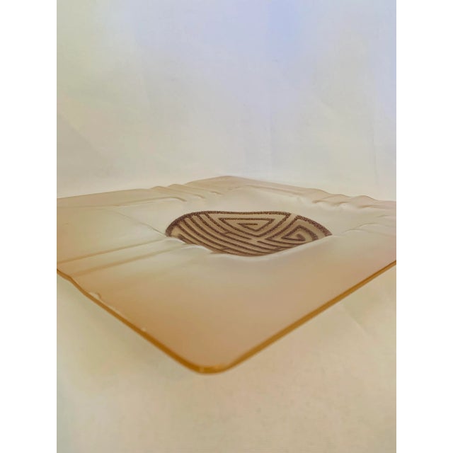 Mid-Century Platter With Asian-Inspired Insignia For Sale - Image 4 of 12