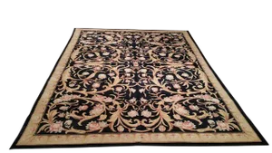 Aubusson Design Handmade Rug - 8x11 - Size Cat. 8x10 9x12