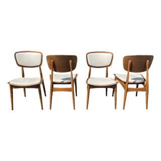 Vintage 1960s Mid Century Modern Dining Chairs Set of 4 For Sale