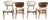 Vintage 1960s Mid Century Modern Dining Chairs Set of 4 For Sale
