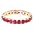 14k Gold Round Ruby Eternity Band Stacking Ring Size 6 For Sale