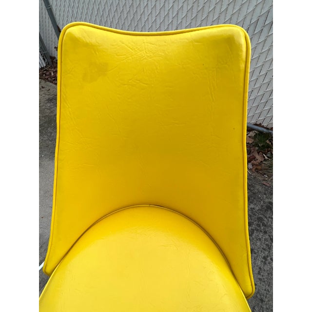 1970 Yellow Vinyl Dining Chairs - a Set of 4 For Sale In New York - Image 6 of 13