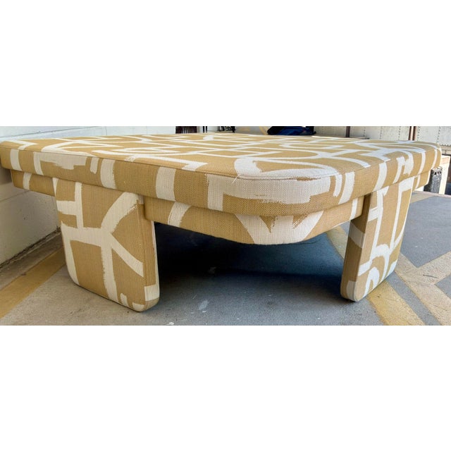 Abstract Revelation Abstract Modern Tan and White Give It a Rest Coffee Table For Sale - Image 3 of 5