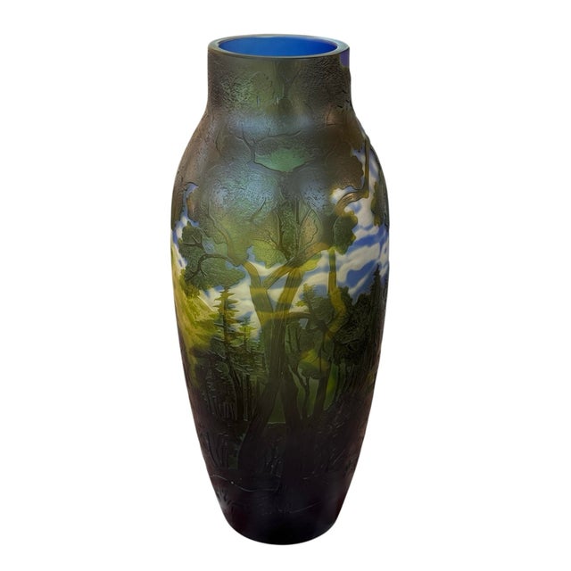 Emile Galle 20th Century Galle Reproduction Vase Art Nouveau For Sale - Image 4 of 11