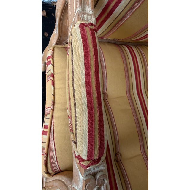 Vintage Louis XV Style Distresses Bergère Chairs For Sale - Image 12 of 15