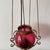 Late 19th Century Antique Late 19th Victorian Ruby Swirl Pull-Down Oil Burning Lamp Converted to Electricity For Sale - Image 5 of 6