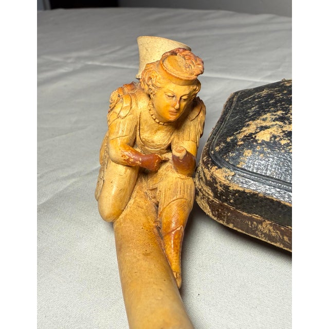 Antique 19th Century Carved Meerschaum Victorian Lady Figural Nyc Smoking Pipe For Sale - Image 15 of 17