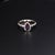 Metal 10k White Gold Ring With Pear-Shaped Lab-Grown Alexandrite & Diamond Accents, Size 6.75 For Sale - Image 7 of 9