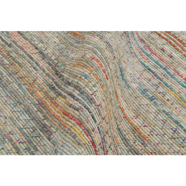 Rug & Kilim’s Contemporary Square Rug With Colorful Stripes & Geometric Patterns For Sale In New York - Image 6 of 7