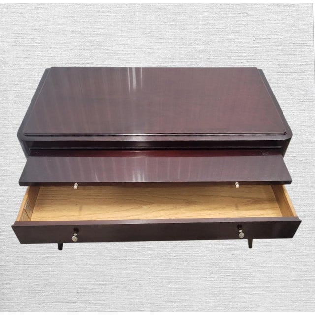 Vintage Mahogany Barbara Barry for Baker Oversized One Drawer Commode Night Stand For Sale In West Palm - Image 6 of 15