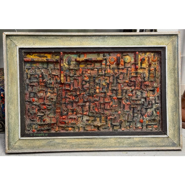 George Dergalis 1961 Mixed Media Construction High Relief Abstract For Sale In Palm Springs - Image 6 of 12