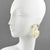 1980s Kaso Cream-White and Mirror Acrylic Resin Clip Earrings For Sale - Image 5 of 10