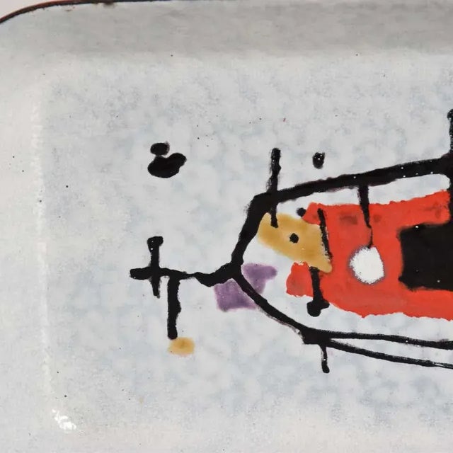 1950s 1950s Enamel Tray Modernist Artwork Eugenio Carmi Italy For Sale - Image 5 of 7