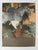 Early 20th century colortone advertising photograph of a work horse and farrier putting on new shoes. Unsigned. Unframed,...