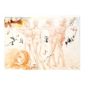 1968 Salvador Dalí Biblia Sacra Lithograph "Stultae Et Prudentes Filiae" (Foolish and Wise Daughters)
