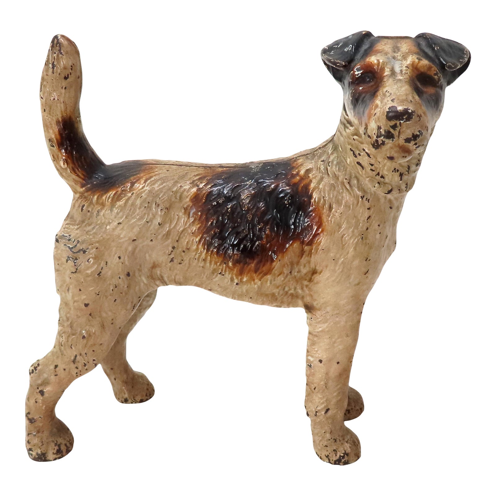 Vintage 1930s Hubley Manufacturing Company Cast Iron Fox Terrier Dog