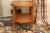 1970s Vintage Mid Century Oak Circular Two Tier Side Table For Sale - Image 5 of 5