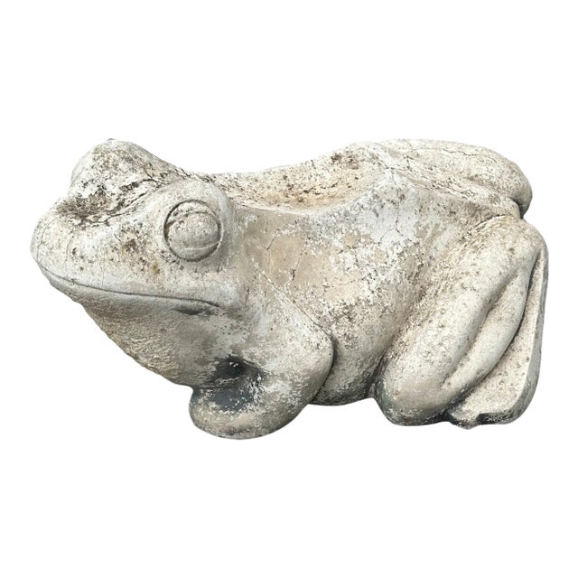 Cast Stone Large Frog Garden Ornament For Sale