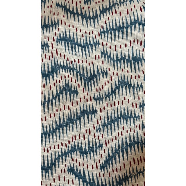 Flora Soames Fabric 5 5/8 Yards Daphne's Feathers - Indigo Sku: FSPR-Us/Dapf-03 For Sale - Image 4 of 5