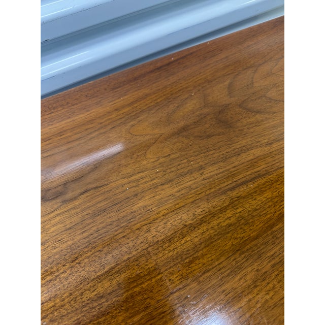 Wood Mid 20th Century Walnut Dresser Bachelors Chest With Carved Panel Door For Sale - Image 7 of 12